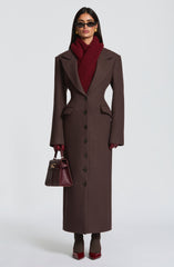 Ursula Coat - Plum Brown